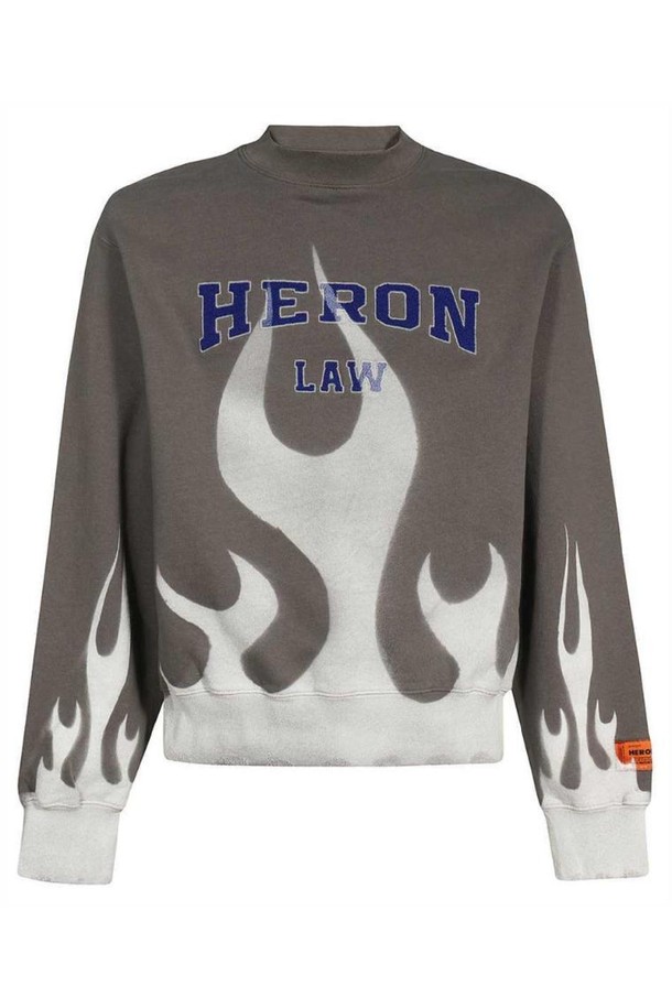 HERON PRESTON - 니트/가디건 - 헤론프레스톤 남성 니트 스웨터 Heron Preston HMBA020S23JER005 HERON LAW FLAMES Knit   Grey NB24