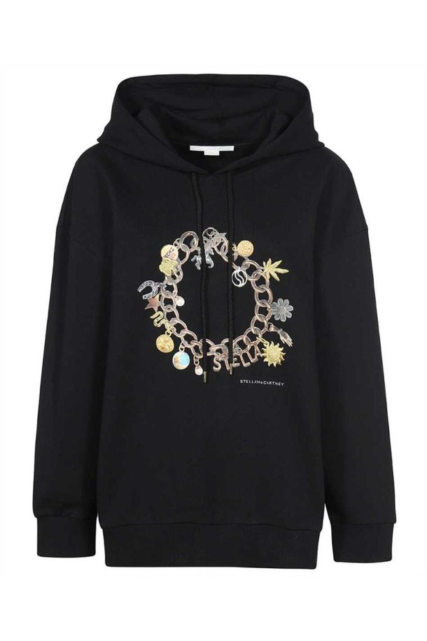 STELLA McCARTNEY - 긴팔티셔츠 - 스텔라 맥카트니 여성 맨투맨 후드 Stella McCartney 6J0157 3SPX80 STELLAS CHARM Hoodie   Black NB24