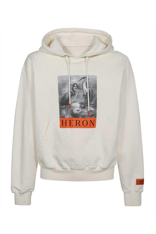 HERON PRESTON - 긴팔티셔츠 - 헤론프레스톤 남성 맨투맨 후드 Heron Preston HMBB017C99JER004 BW Hoodie   White NB24