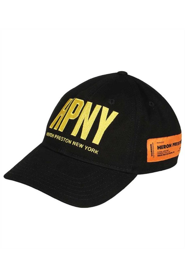 HERON PRESTON - 모자 - 헤론프레스톤 남성 모자 Heron Preston HMLB001S23FAB001 HPNY LOGO BASEBALL Cap   Black NB24