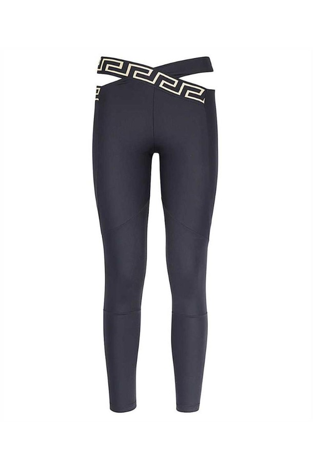 VERSACE - 스커트/팬츠 - 베르사체 여성 팬츠 Versace 1008681 1A06229 La GRECA CROSSOVER WAISTBAND Trousers   Black NB24