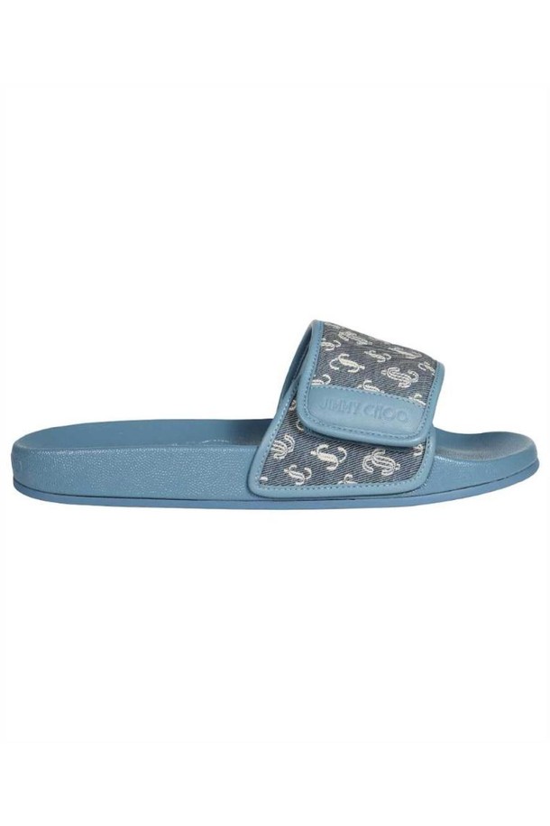 JIMMY CHOO - 샌들/슬리퍼 - 지미추 남성 슬리퍼 Jimmy Choo FITZ M JDL Slides   Blue NB24