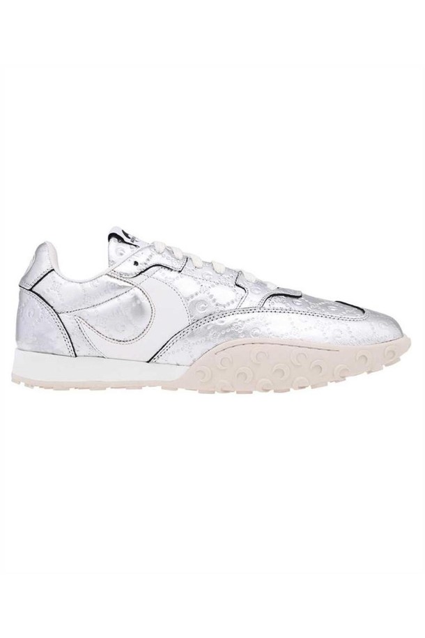 MARINE SERRE - 스니커즈 - 마린세르 남성 스니커즈 Marine Serre MFW007 CLEA0026 LAMINATED LEATHER Sneakers   Silver NB24