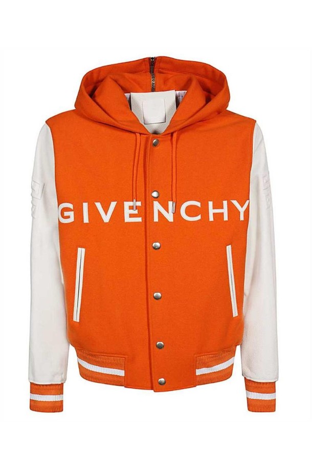 GIVENCHY - 자켓/점퍼 - 지방시 남성 자켓 Givenchy BM011T6Y16 VARSITY IN WOOL AND LEATHER Jacket   Orange NB24