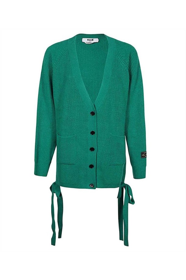 MSGM - 니트/가디건 - 엠에스지엠 여성 니트 스웨터 MSGM 3541MDM269 237787 RIBBED KNIT WIIL BLEND Cardigan   Green NB24