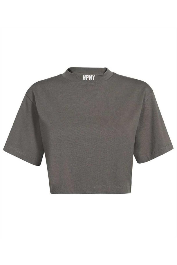 HERON PRESTON - 반팔티셔츠 - 헤론프레스톤 여성 티셔츠 Heron Preston HWAA034S23JER001 HPNY EMB CROP SS T shirt   Grey NB24