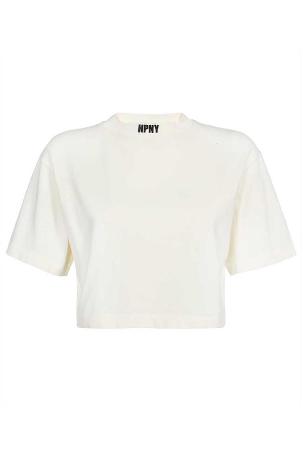 HERON PRESTON - 반팔티셔츠 - 헤론프레스톤 여성 티셔츠 Heron Preston HWAA034C99JER002 HPNY EMB CROP T shirt   White NB24