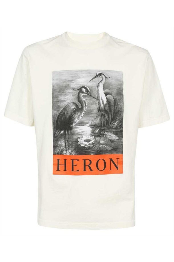 HERON PRESTON - 반팔티셔츠 - 헤론프레스톤 남성 티셔츠 Heron Preston HMAA032C99JER003 NF HERON T shirt   White NB24