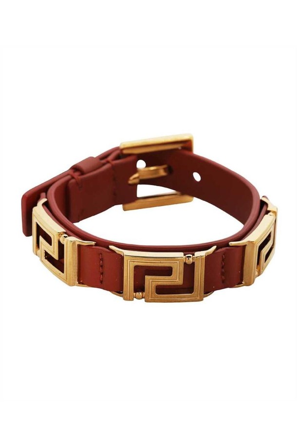 VERSACE - 팔찌/발찌/시계 - 베르사체 여성 팔찌 Versace 1007610 1A00637 GRECA CHARM LEATHER Bracelet   Red NB24