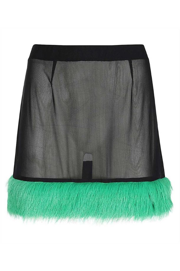 HERON PRESTON - 스커트/팬츠 - 헤론프레스톤 여성 스커트 Heron Preston HWCU004F23FAB001 FAUX FUR MESH MINI Skirt   Black NB24