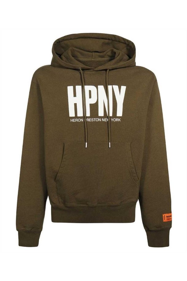 HERON PRESTON - 긴팔티셔츠 - 헤론프레스톤 남성 맨투맨 후드 Heron Preston HMBB024S23JER003 REG HPNY Hoodie   Green NB24