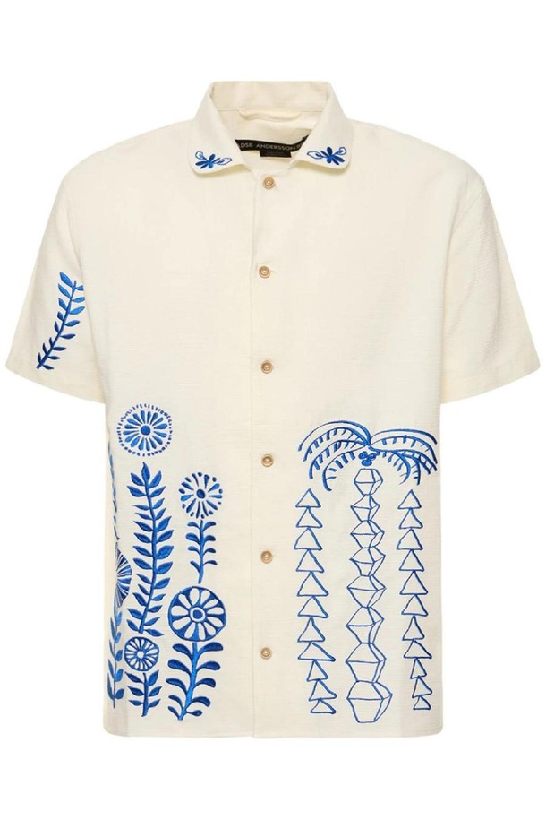 Andersson Bell - 셔츠 - 앤더슨벨 남성 셔츠 May embroidered linen   cotton shirt NB01