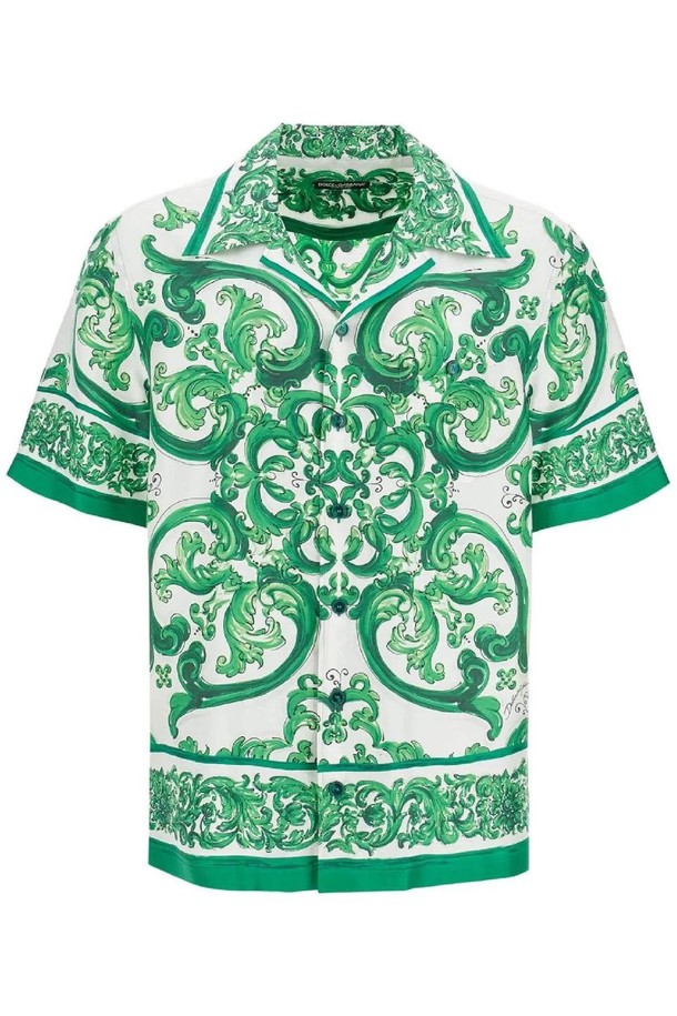 DOLCE & GABBANA - 셔츠 - 돌체앤가바나 남성 셔츠 hawaii silk twill maiolica print shirt NB02