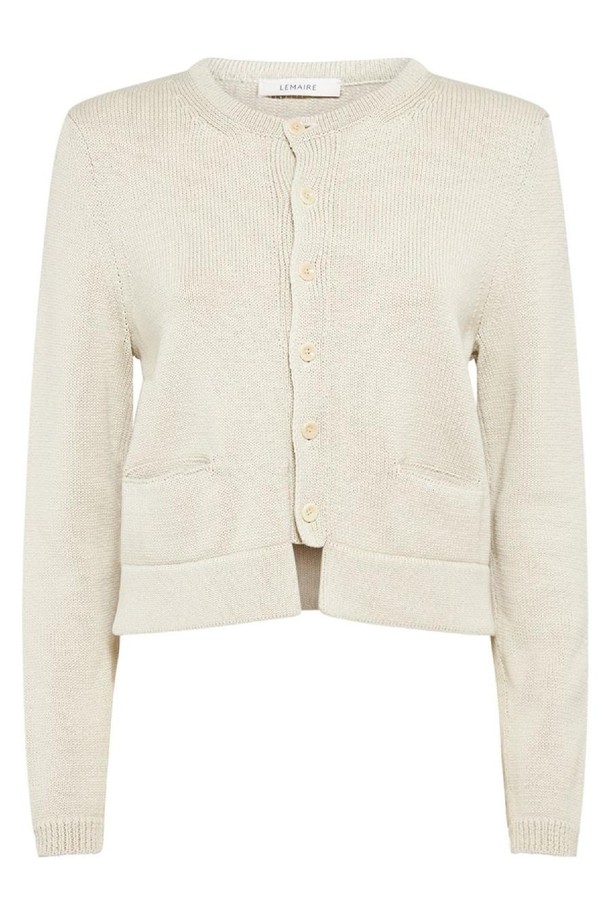 LEMAIRE - 니트/가디건 - 르메르 여성 가디건 Cropped cotton cardigan NB01