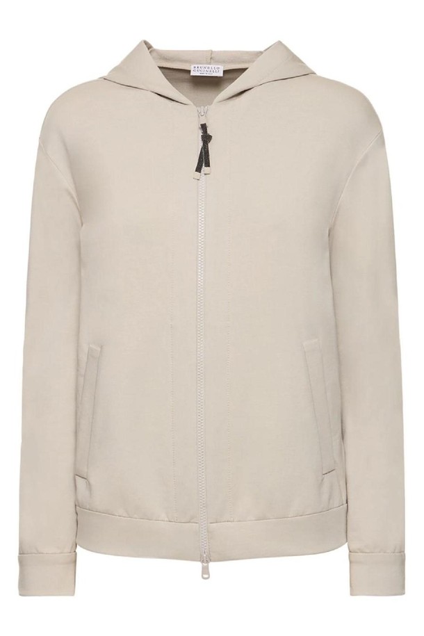 BRUNELLO CUCINELLI - 자켓 - 브루넬로 쿠치넬리 여성 트랙 자켓 Cotton jersey zip hoodie NB01