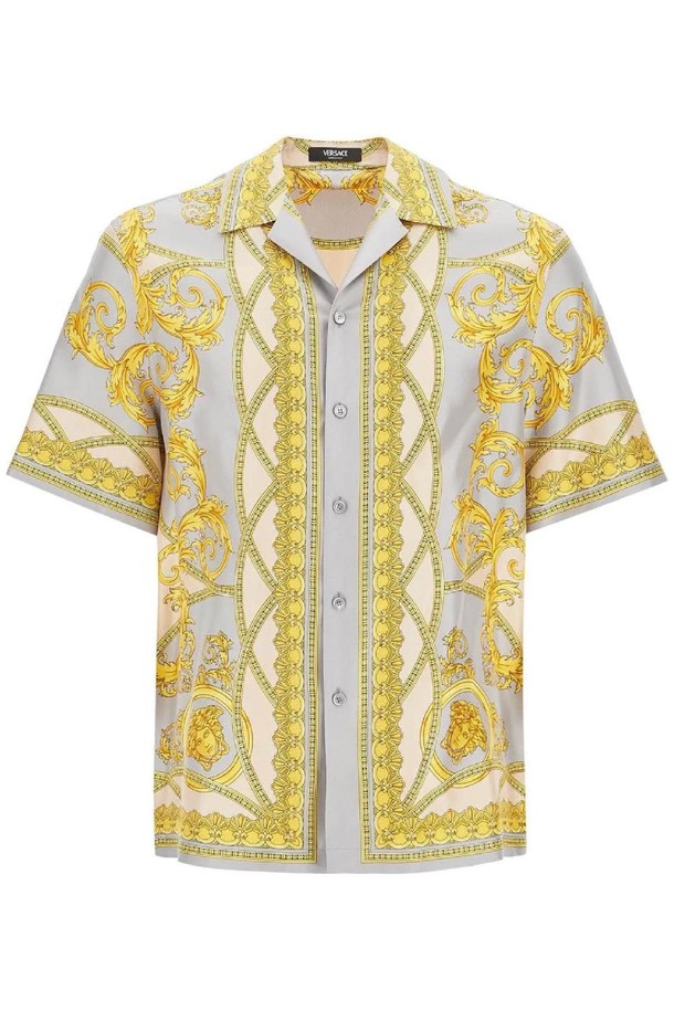 VERSACE - 긴팔셔츠 - 베르사체 남성 셔츠 printed silk bowling shirt from the gods collection NB02