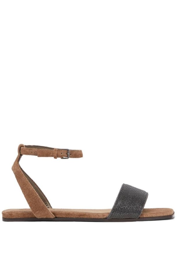 BRUNELLO CUCINELLI - 샌들/뮬/슬리퍼 - 브루넬로 쿠치넬리 여성 샌들 SUEDE SANDALS NB30