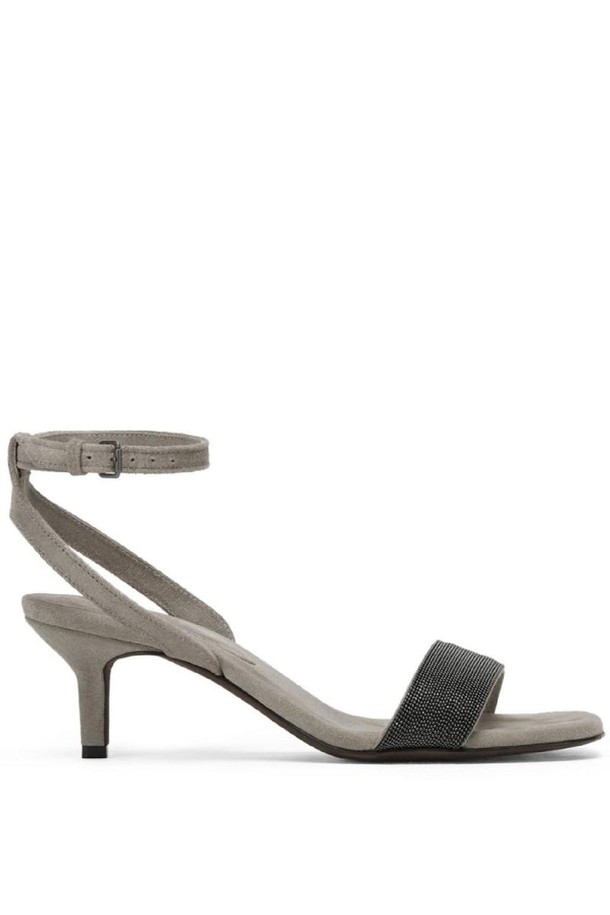 BRUNELLO CUCINELLI - 샌들/뮬/슬리퍼 - 브루넬로 쿠치넬리 여성 샌들 SUEDE HIGH HEELS SANDALS NB30