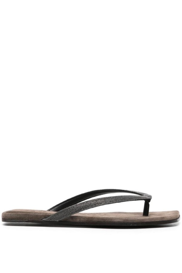 BRUNELLO CUCINELLI - 샌들/뮬/슬리퍼 - 브루넬로 쿠치넬리 여성 샌들 LEATHER FLIP FLOPS NB30