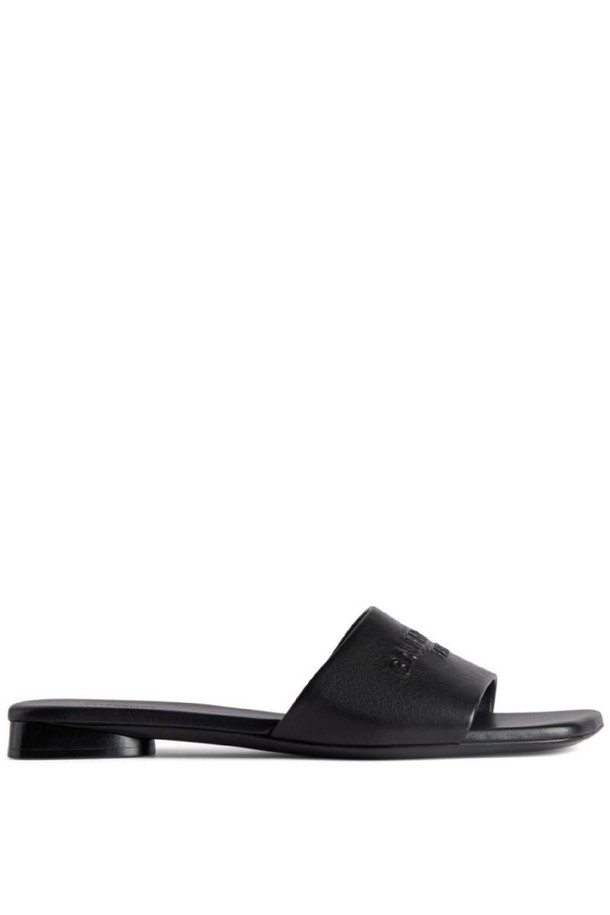 BALENCIAGA - 샌들/뮬/슬리퍼 - 발렌시아가 여성 샌들 DUTY FREE LEATHER FLAT SANDALS NB30