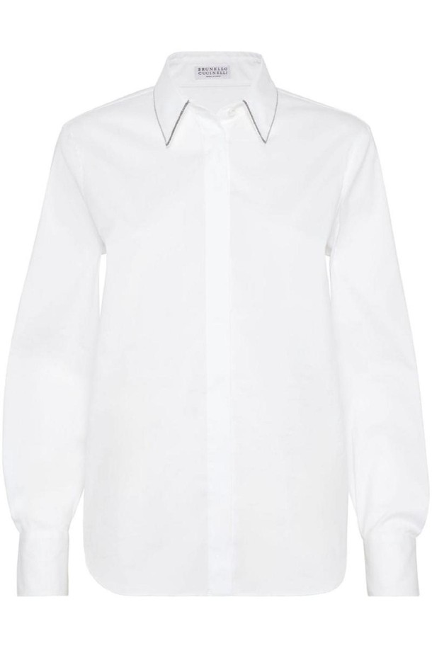 BRUNELLO CUCINELLI - 블라우스/셔츠 - 브루넬로 쿠치넬리 여성 셔츠 블라우스 COTTON POPELINE SHIRT NB30