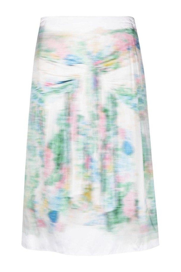 LOEWE - 스커트/팬츠 - 로에베 여성 스커트 BLURRED PRINT MIDI SKIRT NB30