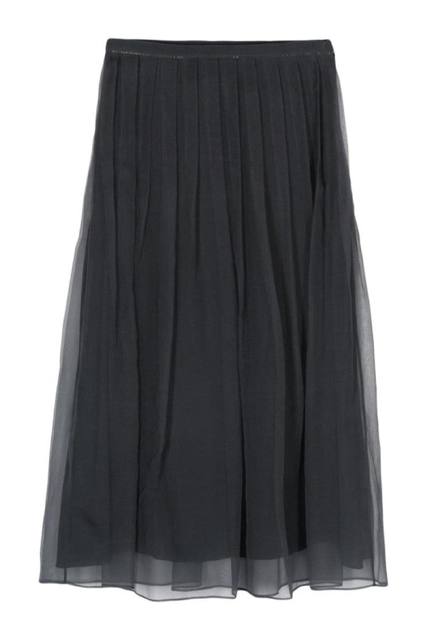 BRUNELLO CUCINELLI - 스커트/팬츠 - 브루넬로 쿠치넬리 여성 스커트 SILK ORGANZA MIDI SKIRT NB30