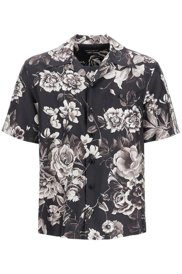 DOLCE & GABBANA - 셔츠 - 돌체앤가바나 남성 셔츠 hawaii silk shirt with floral print set NB02