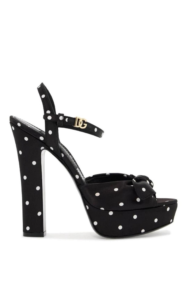 DOLCE & GABBANA - 샌들/뮬/슬리퍼 - 돌체앤가바나 여성 샌들  keira polka dot satin platform sandals NB02