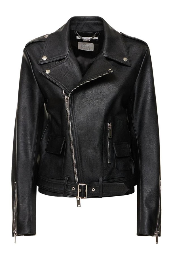 STELLA McCARTNEY - 자켓/점퍼 - 스텔라 맥카트니 여성 레더자켓 Faux leather biker jacket NB01