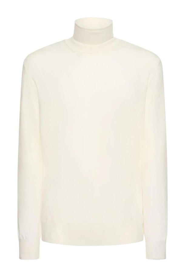 JIL SANDER - 니트/가디건 - 질샌더 남성 터틀넥 Superfine wool turtleneck sweater NB01