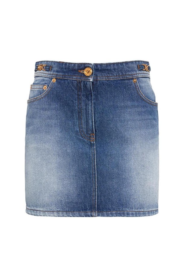 VERSACE - 스커트/팬츠 - 베르사체 여성 스커트 Cotton denim high waist mini skirt NB01