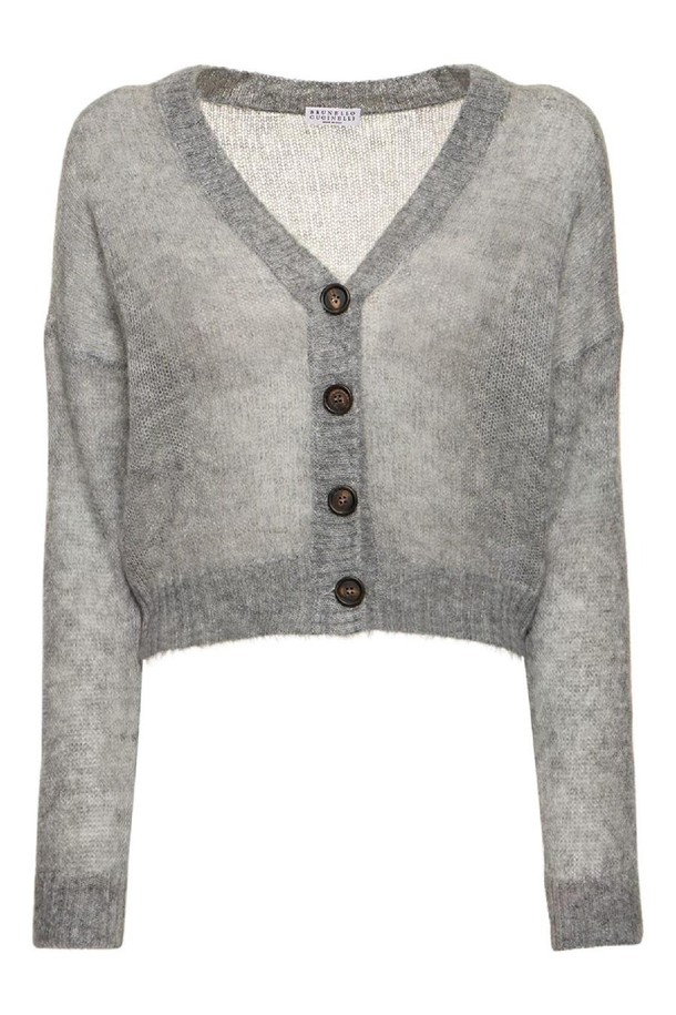 BRUNELLO CUCINELLI - 니트/가디건 - 브루넬로 쿠치넬리 여성 가디건 Mohair blend knit cardigan NB01