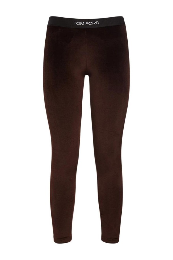 TOM FORD - 스커트/팬츠 - 톰포드 여성 레깅스 Velvet logo high waist leggings NB01