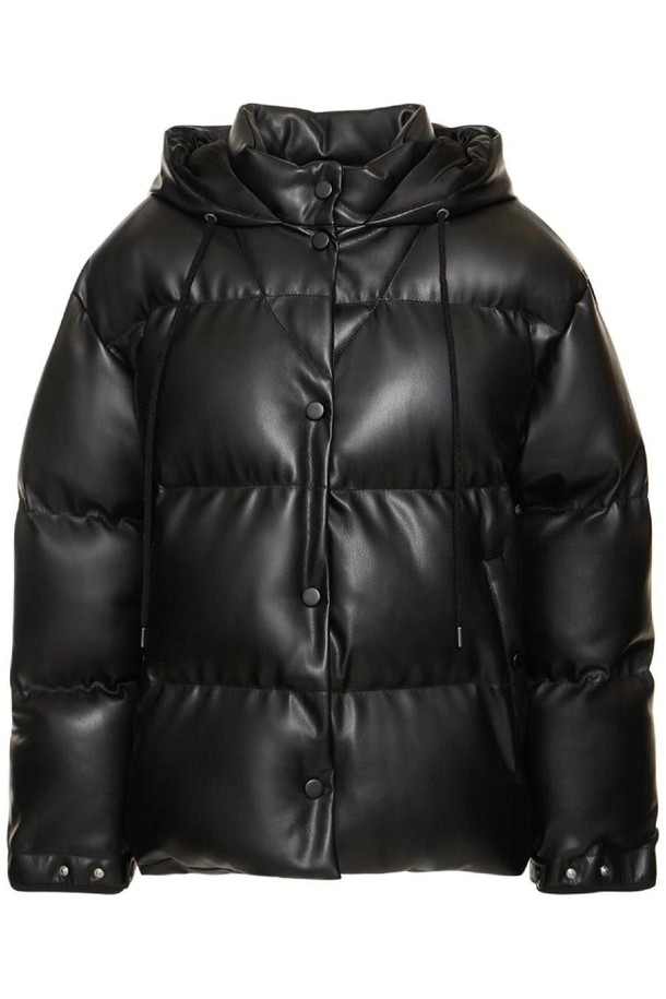 STELLA McCARTNEY - 다운/패딩 - 스텔라 맥카트니 여성 패딩 Faux leather quilted puffer jacket NB01