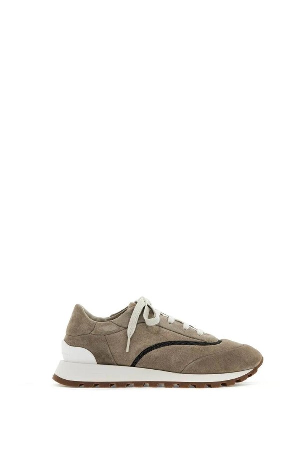 BRUNELLO CUCINELLI - 스니커즈 - 브루넬로 쿠치넬리 여성 스니커즈 wool sneakers with precious stripe design NB02