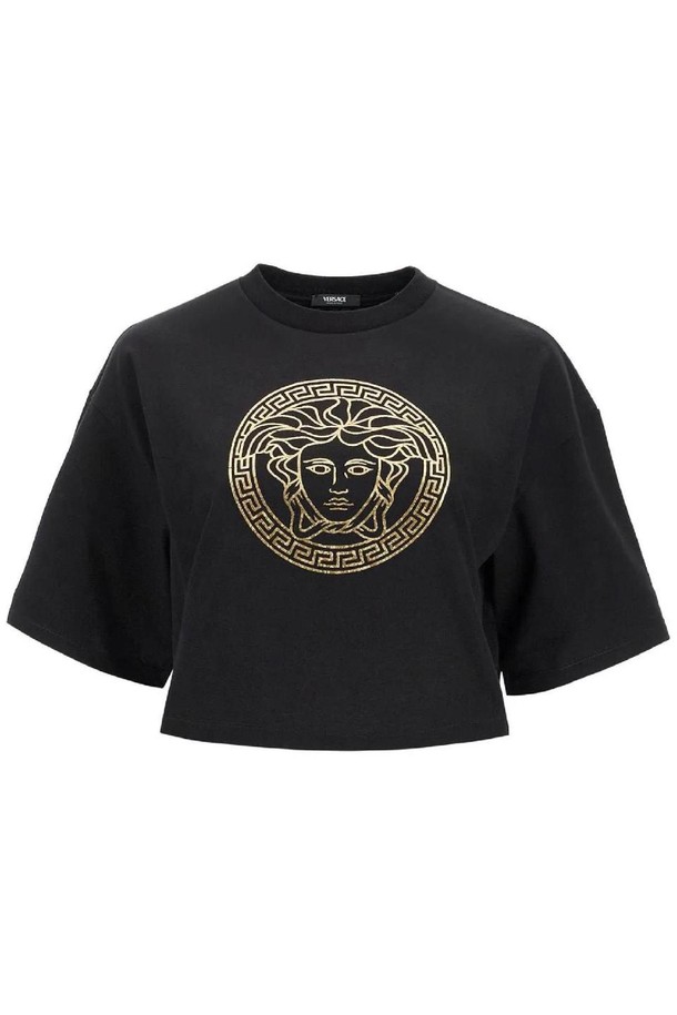 VERSACE - 반팔티셔츠 - 베르사체 여성 티셔츠 cropped medusa t NB02