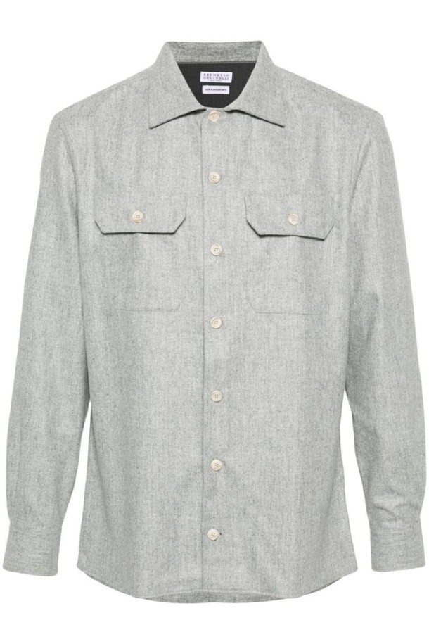 BRUNELLO CUCINELLI - 셔츠 - 브루넬로 쿠치넬리 남성 셔츠 WOOL SHIRT NB30