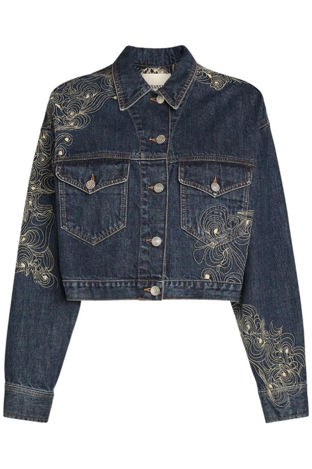 ISABEL MARANT - 자켓/점퍼 - 이자벨마랑 여성 데님 자켓 Isleya embroidered denim jacket NB01