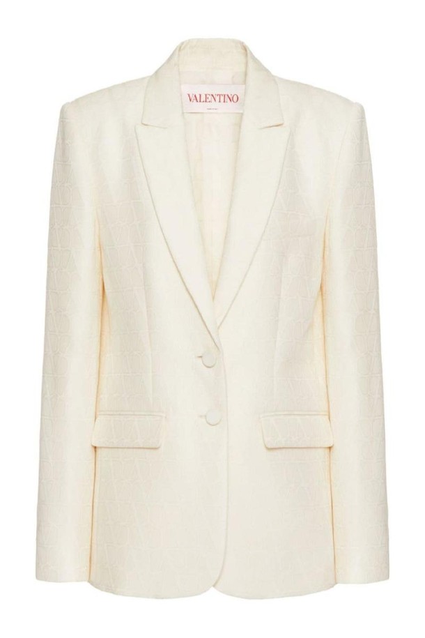 VALENTINO - 자켓/점퍼 - 발렌티노 여성 자켓 TOILE ICONOGRAPHE WOOL AND SILK BLEND BLAZER JACKET NB30