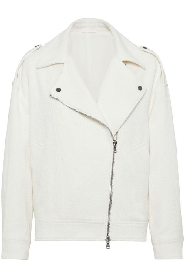 BRUNELLO CUCINELLI - 자켓/점퍼 - 브루넬로 쿠치넬리 여성 자켓 LINEN AND COTTON ZIPPED JACKET NB30