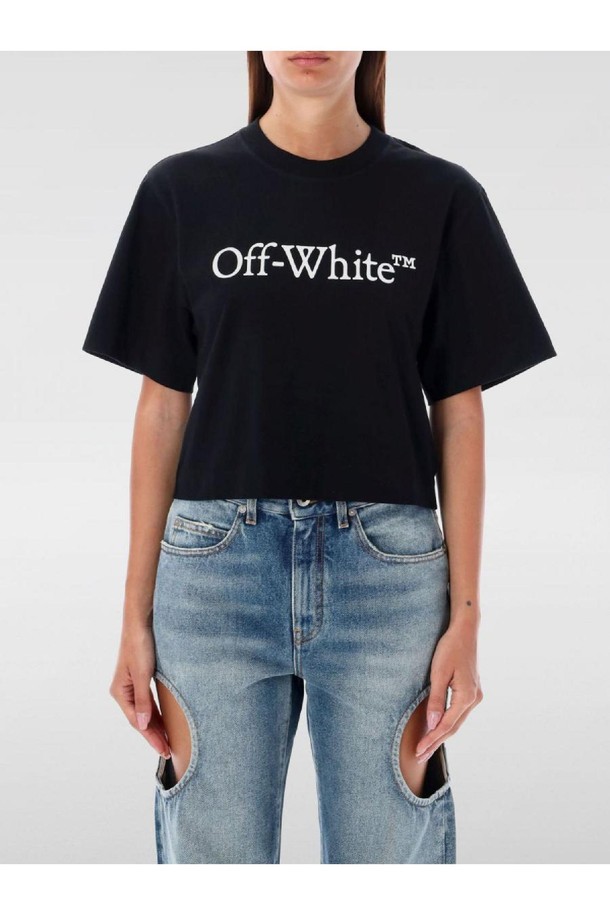 OFF-WHITE - 반팔티셔츠 - 오프화이트 여성 티셔츠 Womans T shirt Off white NB03