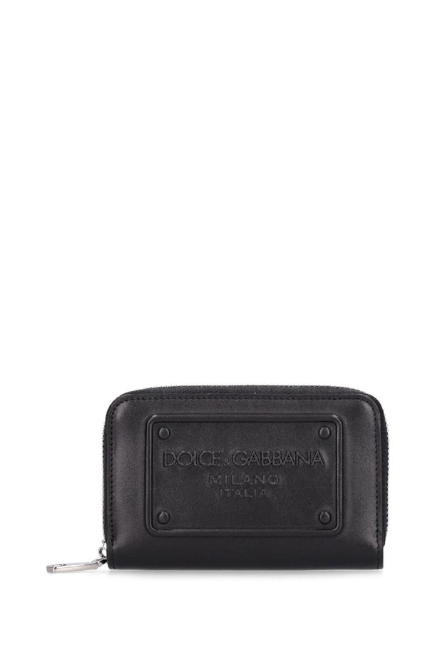 DOLCE & GABBANA - 지갑 - 돌체앤가바나 남성 반지갑 Logo embossed leather zip wallet NB01