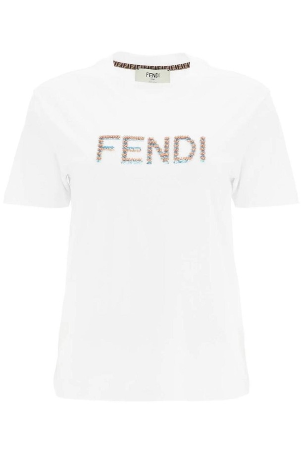 FENDI - 반팔티셔츠 - 펜디 여성 티셔츠 sequin t shirt with NB02