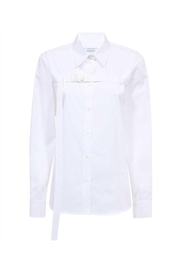 OFF-WHITE - 블라우스/셔츠 - 오프화이트 여성 셔츠 블라우스 Off White OWGE013F23FAB001 POPLIN BUCKLE Shirt   White NB24