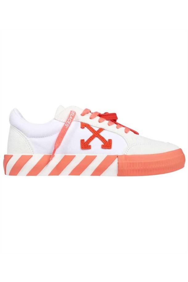 OFF-WHITE - 스니커즈 - 오프화이트 여성 스니커즈 Off White OWIA272S23LEA001 LOW VULCANIZED SUEDE CANVAS Sneakers   Red NB24