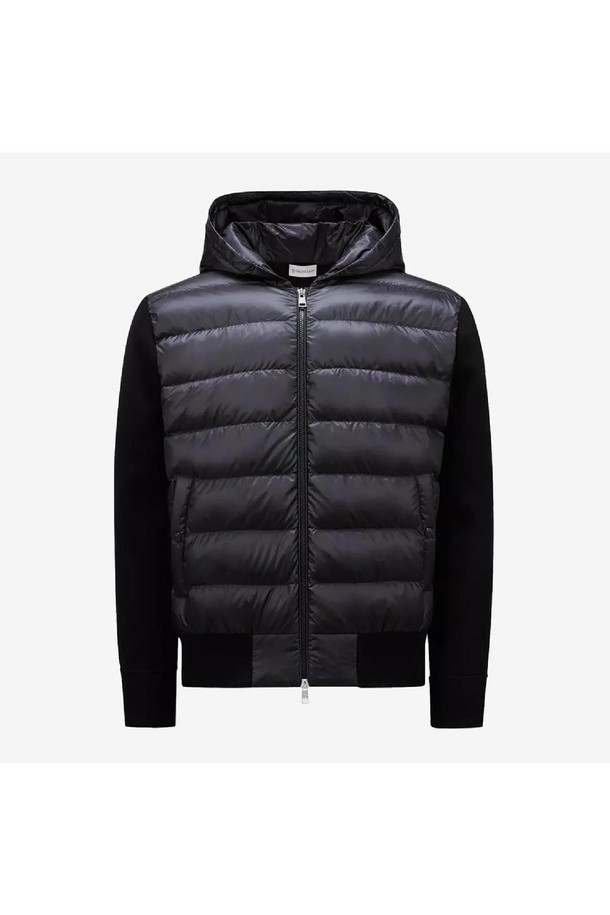 MONCLER - 니트/가디건 - 몽클레어 남성 니트 스웨터 Moncler Tricot Trim Padded Wool Hoodie NB25