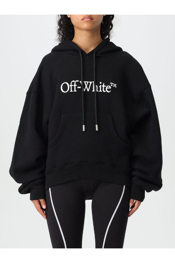 OFF-WHITE - 긴팔티셔츠 - 오프화이트 여성 맨투맨 후드 Womans Sweatshirt Off white NB03