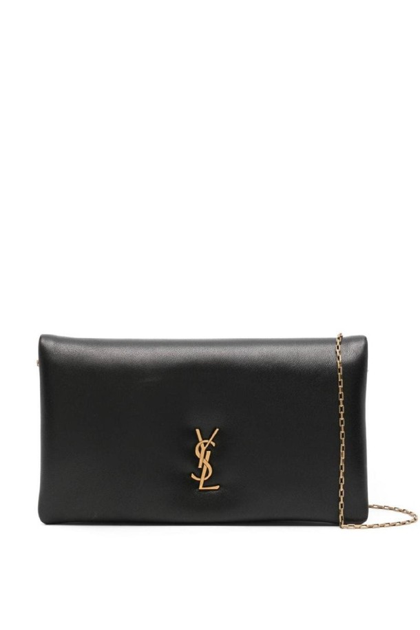 SAINT LAURENT - 숄더백 - 생로랑 여성 숄더백 MONOGRAM LEATHER WALLET ON CHAIN NB30