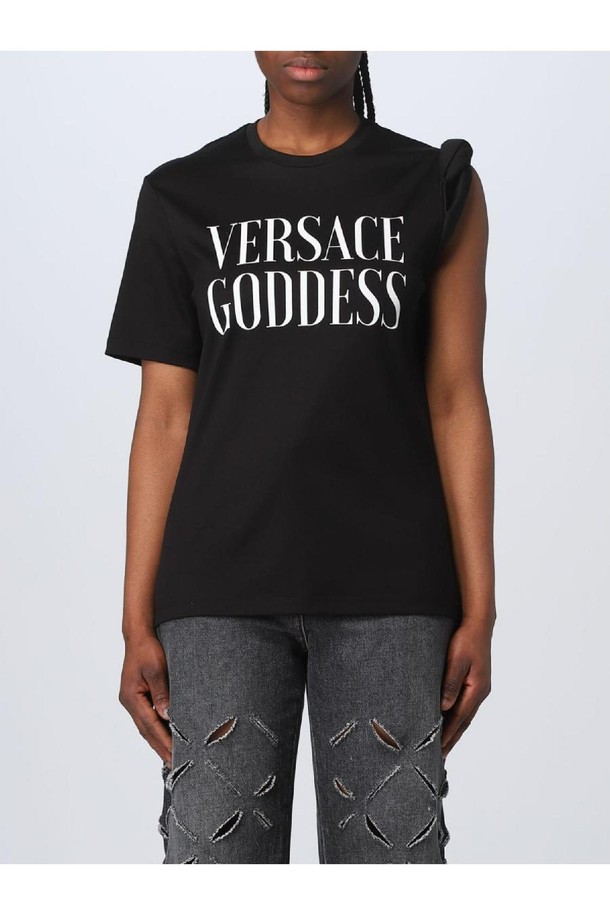 VERSACE - 반소매 티셔츠 - 베르사체 여성 티셔츠 Versace cotton t shirt NB03